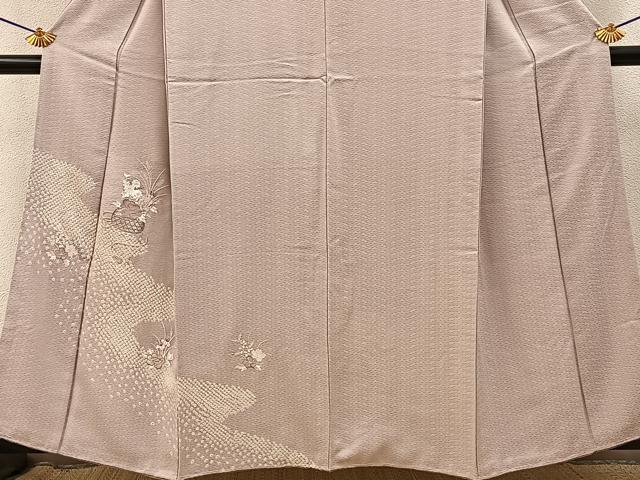 平和屋着物■訪問着　絞り　刺繍　花籠文　正絹　逸品　未使用　BAAY3514hj