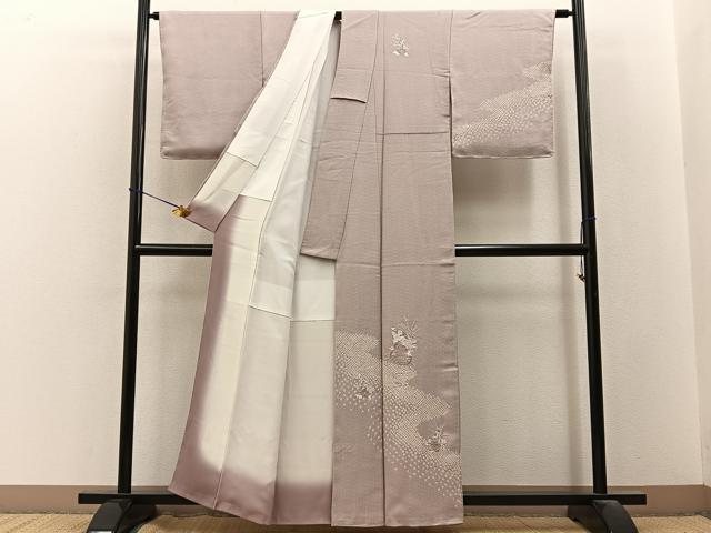 平和屋着物■訪問着　絞り　刺繍　花籠文　正絹　逸品　未使用　BAAY3514hj