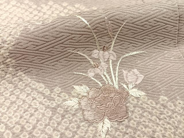 平和屋着物■訪問着　絞り　刺繍　花籠文　正絹　逸品　未使用　BAAY3514hj