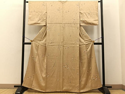 平和屋着物■上質な小紋　こけし　正絹　逸品　BAAY3515hj