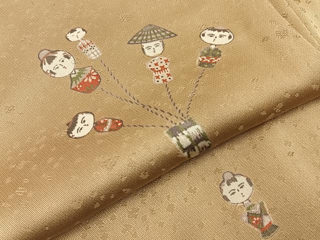 平和屋着物■上質な小紋　こけし　正絹　逸品　BAAY3515hj