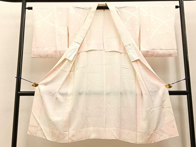 平和屋着物■長襦袢　無双仕立て　露芝地紋　暈し染め　正絹　逸品　BAAY3518hj