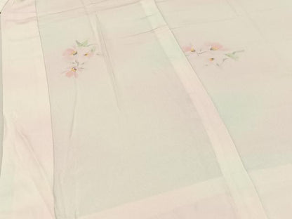 平和屋着物■長襦袢　無双仕立て　手描き　草花文　暈し染め　正絹　逸品　BAAY3519hj