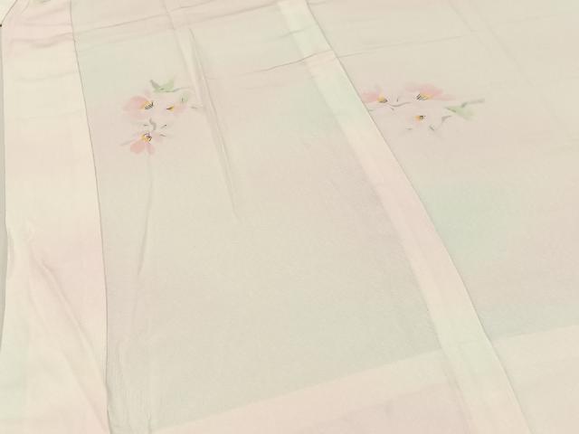 平和屋着物■長襦袢　無双仕立て　手描き　草花文　暈し染め　正絹　逸品　BAAY3519hj