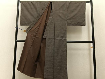 平和屋着物■男性　本場大島紬　アンサンブル　格子　正絹　逸品　未使用　BAAY3523hj