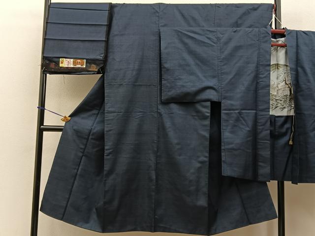 平和屋着物■男性　本場大島紬　アンサンブル　100亀甲　総詰め　証紙付き　正絹　逸品　BAAY3524hj