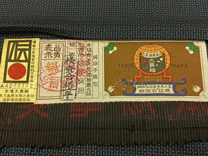 平和屋着物■男性　本場大島紬　アンサンブル　100亀甲　総詰め　証紙付き　正絹　逸品　BAAY3524hj