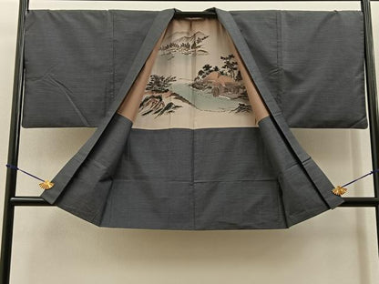平和屋着物■男性　本場大島紬　アンサンブル　100亀甲　総詰め　正絹　逸品　BAAY3525hj