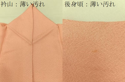 平和屋着物■中国三大刺繍　スワトウ刺繍　無地絵羽訪問着　総刺繍　扇面花文　珊瑚色　正絹　逸品　BAAY3535hj