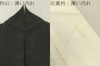 平和屋着物■豪華黒留袖　作家物　駒刺繍　渡橋草葉文　金彩　正絹　逸品　BAAY3536hj