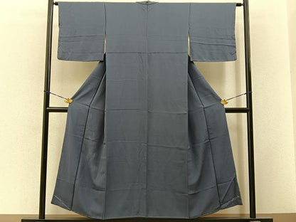 平和屋着物■上質な色無地　錆鼠色　正絹　逸品　未使用　BAAY3541hj