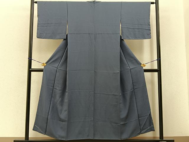 平和屋着物■上質な色無地　錆鼠色　正絹　逸品　未使用　BAAY3541hj