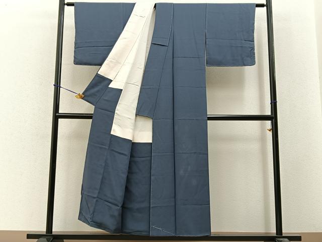 平和屋着物■上質な色無地　錆鼠色　正絹　逸品　未使用　BAAY3541hj