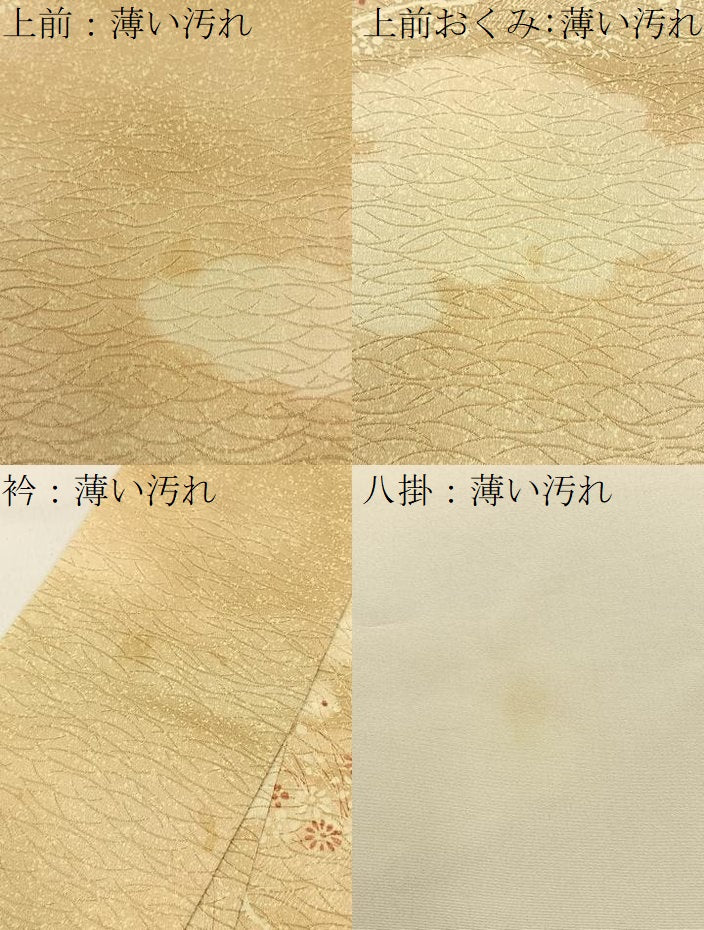 平和屋着物■上質な小紋　雲重ね草花文　正絹　逸品　BAAY3550hj