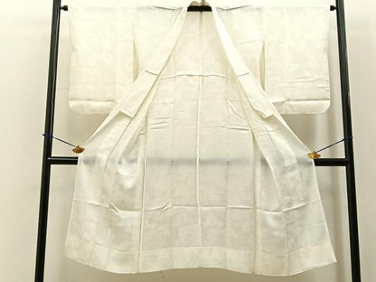 平和屋着物■長襦袢　無双仕立て　飛鶴花地紋　正絹　逸品　BAAY3552hj