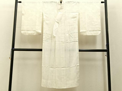 平和屋着物■長襦袢　無双仕立て　飛鶴花地紋　正絹　逸品　BAAY3552hj