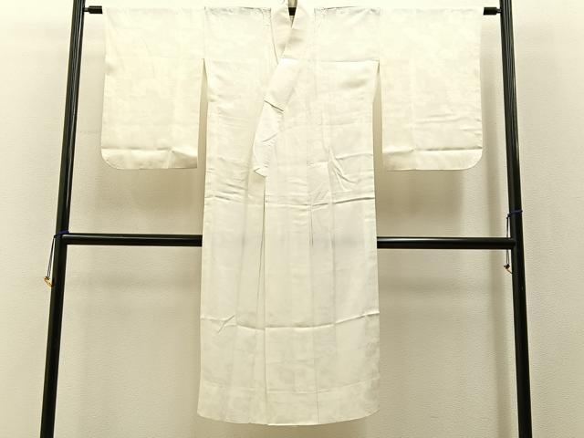 平和屋着物■長襦袢　無双仕立て　飛鶴花地紋　正絹　逸品　BAAY3552hj