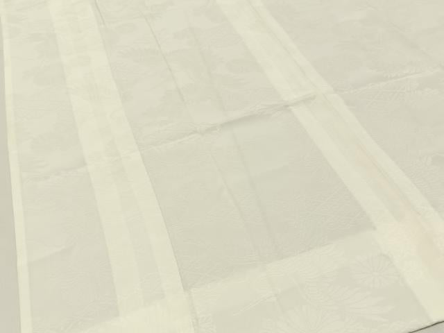 平和屋着物■長襦袢　無双仕立て　飛鶴花地紋　正絹　逸品　BAAY3552hj