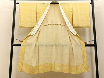 平和屋着物■長襦袢　無双仕立て　流線文　正絹　逸品　BAAY3554hj