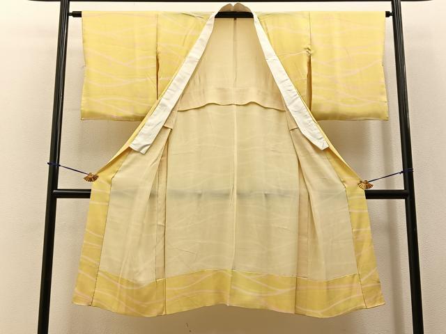 平和屋着物■長襦袢　無双仕立て　流線文　正絹　逸品　BAAY3554hj