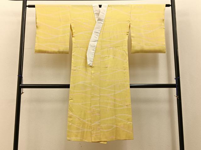 平和屋着物■長襦袢　無双仕立て　流線文　正絹　逸品　BAAY3554hj