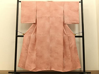 平和屋着物■上質な小紋　エ霞芝草地紋　正絹　逸品　BAAY3566hj