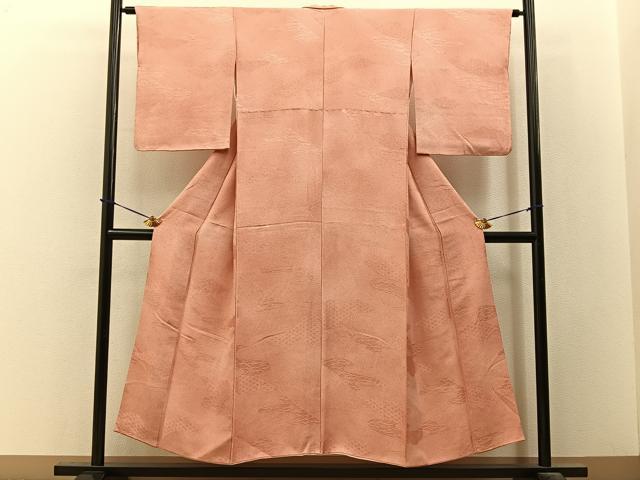 平和屋着物■上質な小紋　エ霞芝草地紋　正絹　逸品　BAAY3566hj