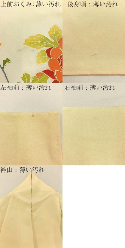 平和屋着物■訪問着　駒刺繍　菊　暈し染め　金彩　正絹　逸品　BAAY3571hj