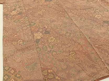 平和屋着物■上質な小紋　辻が花　鬼しぼ縮緬　正絹　逸品　BAAY3573hj