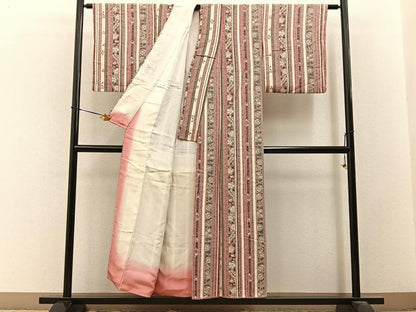 平和屋着物■上質な小紋　辻が花　金彩　正絹　逸品　BAAY3574hj