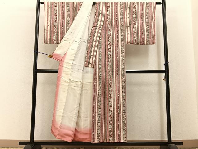 平和屋着物■上質な小紋　辻が花　金彩　正絹　逸品　BAAY3574hj
