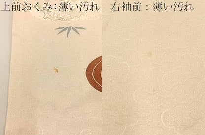 平和屋着物■訪問着　流水草花文　金彩　正絹　逸品　BAAY3575hj