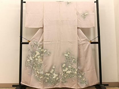平和屋着物■訪問着　籬草花文　暈し染め　正絹　逸品　BAAY3577hj