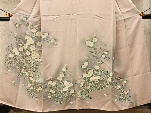 平和屋着物■訪問着　籬草花文　暈し染め　正絹　逸品　BAAY3577hj