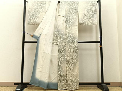平和屋着物■上質な小紋　舞花文　暈し染め　正絹　逸品　BAAY3579hj