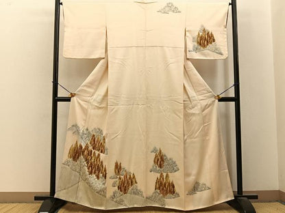 平和屋着物■訪問着　樹林文　正絹　逸品　未使用　BAAY3581hj