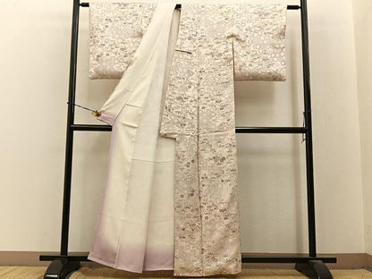 平和屋着物■上質な小紋　有職花文　正絹　逸品　BAAY3582hj