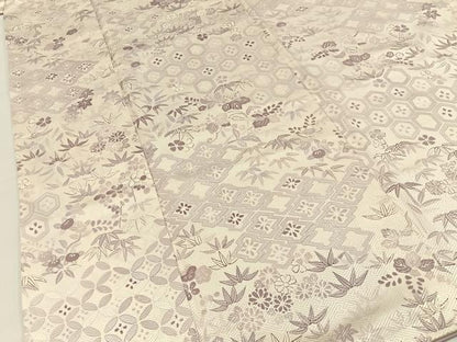 平和屋着物■上質な小紋　有職花文　正絹　逸品　BAAY3582hj