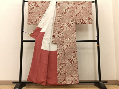 平和屋着物■上質な小紋　花尽くし　正絹　逸品　BAAY3584hj