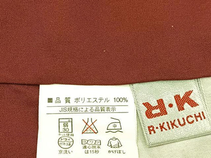 平和屋着物■リョウコキクチ　Ryoko Kikuchi　小紋　花唐草文　金彩　洗える着物　BAAY3595hj