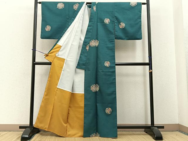 平和屋着物■小紋　鹿の子花丸文　洗える着物　BAAY3611hj