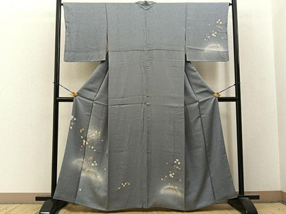 平和屋着物●訪問着　葡萄蔦の葉文　暈し染め　金彩　正絹　逸品　BAAY3613hj