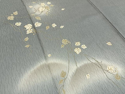 平和屋着物●訪問着　葡萄蔦の葉文　暈し染め　金彩　正絹　逸品　BAAY3613hj