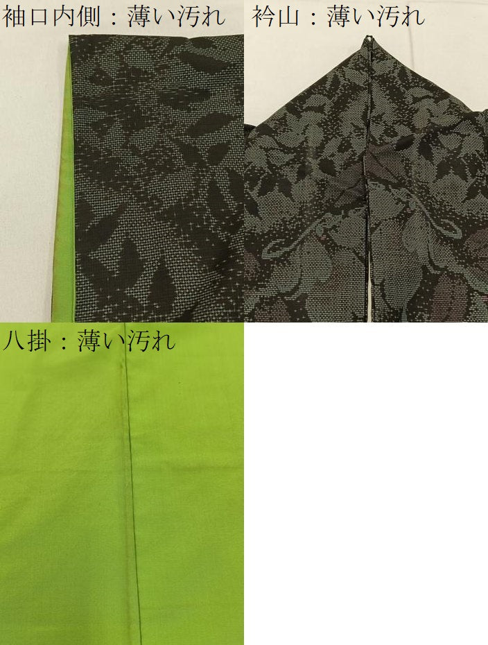 平和屋着物■本場大島紬　9マルキ　草花文　正絹　逸品　BAAY3616hj