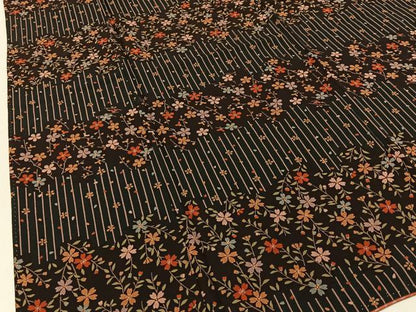 平和屋着物■上質な小紋　舞桜文　正絹　逸品　BAAY3619hj