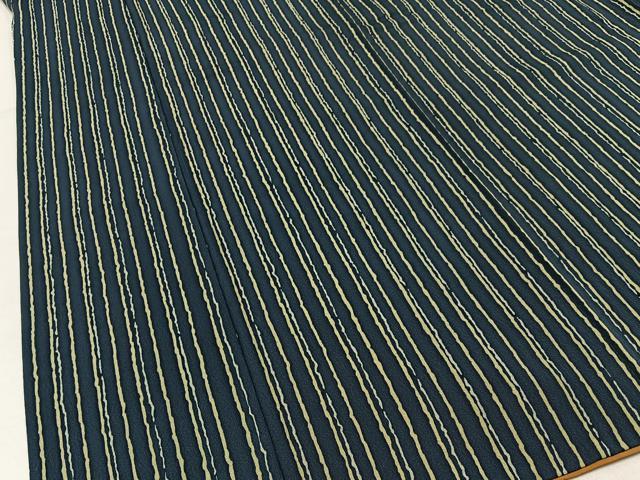 平和屋着物■上質な小紋　変わり縞　正絹　逸品　BAAY3629hj