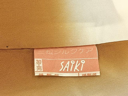 平和屋着物■上質な小紋　変わり縞　正絹　逸品　BAAY3629hj