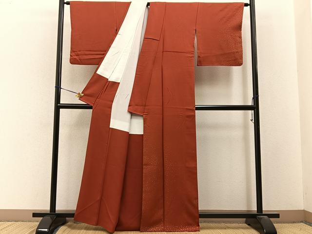 平和屋着物■訪問着　箔散らし　金彩　正絹　逸品　BAAY3632hj