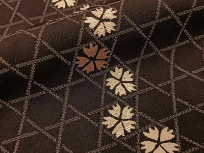 平和屋着物●訪問着　刺繍　撫子　籠目文様　正絹　逸品　BAAY3633hj