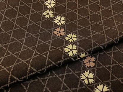 平和屋着物●訪問着　刺繍　撫子　籠目文様　正絹　逸品　BAAY3633hj